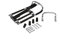 SET Gepäckträger mit Aufbockgriff + Kleinteile - Schwalbe KR51 - schwarze Distanzstücke