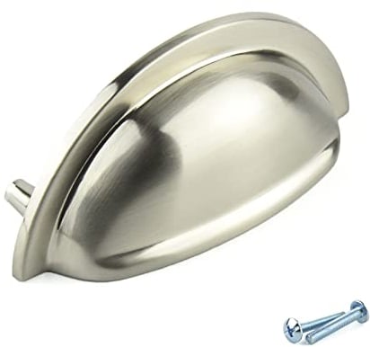 M4TEC Cup Kitchen Cabinet Door Handles Cupboards Drawers Bedroom Furniture Pull Handle Nickel. F9 Series: 76 mm