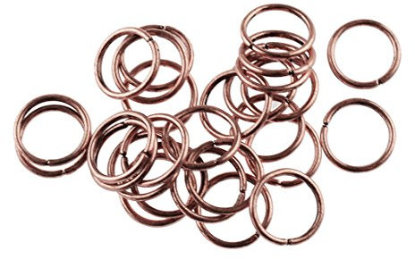 Vintageparts 100 Biegeringe in kupferfarben, 10mm, DIY-Schmuck