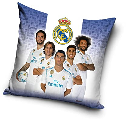 Real Madrid RM173041-POSZ Kissenhülle, Mikrofaser, 40 x 40 cm