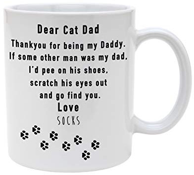 Dad Cat Mug personalised with name