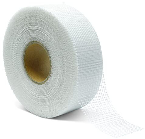 WINSOME Plasterboard Tape, Drywall Joint Repair Tape 90m / 48mm Long Wall Crack Cover Scrim mesh Tape for Painting, Decorating, Plastering, Ceiling, Wallpaper