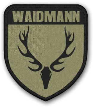 Waidmann Jäger Abzeichen Revier Förster Jagdschutz Hirsch Geweih Patch #32742
