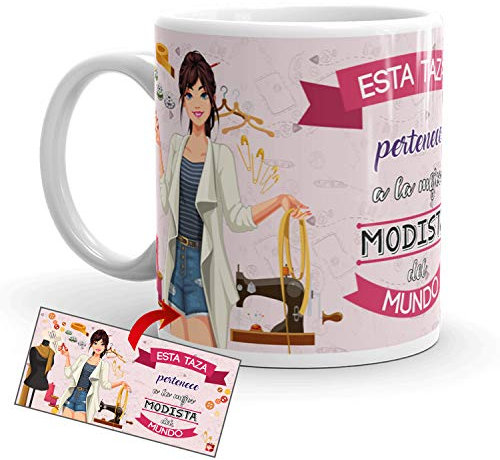 Kembilove Taza de Café de la Mejor Modista – Taza de Desayuno para la Oficina – Taza de Café y Té para Profesionales – Tazas de Cerámica Profesiones para Modistas