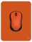 Audimi Kleines Mauspad, 15,2 x 20,3 cm, Mini-Mauspad für Laptop, kabellose Maus, Zuhause, Büro, Reisen, tragbar und waschbar, Orange