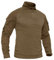TACVASEN Herren Tactical Combat Shirt Flecktarn Slim Fit Langarm Paintball Airsoft Army Hemd Bundeswehr T-Shirt (L, Braun)