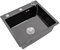 Lavello da incasso in PVD nanotexture, design moderno e resistente - Lavandino cucina con dispenser di sapone - 50 x 45 cm, nero opaco