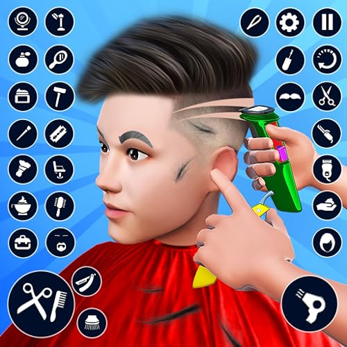 Haartätowierung: Friseursalon- und Friseursalon-Spiele | Virtuelle Friseur-Friseursalon-Bartrasur-Spiele: Haarschneide-Simulator: Bartstile und Friseur-Spiele | Virtuelle Haartätowierungsfarbe