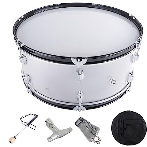 HDYNUZ Professionelle Marching Snare Drum 22/24/25 Zoll Aluminiumlegierung Marching Drum Percussion Instrument mit Drumsticks Schultergurt Drum Key (Size : 22inch)