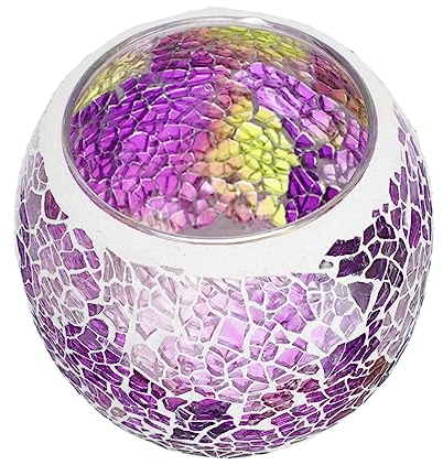Cabilock Portavelas De Cristal Portavelas De Mosaico Candelabros Votivos De Mosaico Decoraciones para Salas De Casa Vela Cilíndrica Taza Portavelas Copa Ligera Lámpara De Mantequilla Vidrio