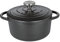 Küchenprofi Cocotte en fonte avec couvercle noir 20 cm, cocotte, cocotte, cocotte, four hollandais, casserole à pain émaillée, tous feux (y compris induction), pour braiser, cuire, rôtir