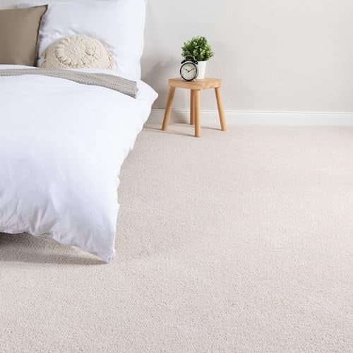 Steffensmeier Teppichboden Capri Meterware | Auslegware für Kinderzimmer Wohnzimmer Schlafzimmer | Creme, Größe: 400x400 cm