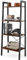 GYMAX Libreria a Scala 4 Ripiani, 56 x 34 x 138 cm, Scaffale Libreria Stile Industriale con Telaio Metallico e Dispositivi Antiribaltamento, per Ufficio Casa Soggiorno Cucina (Marrone Rustico)