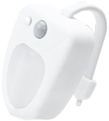 Motion Activated Night Light - Toilet Seat 16-Color LED Inside Nightlight | Bathroom Night Light Cool Stuff Adjustable Brightness for Dad Teen Boys Girls Men Women Bathroom Decor