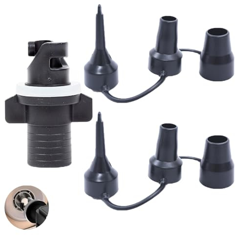 UtySty 3 Pack Elektrische Luftpumpe Düsen Ersatz mit aufblasbarem Boot Luftventiladapter für Quick-Fill Luftpumpe Tragbare Inflator Deflator Queen Luftmatratze Bett Aufblasbare Kajak Pool