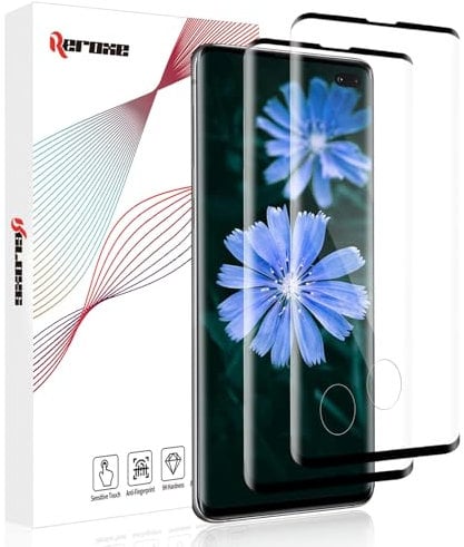 REROXE 2 Stück Schutzfolie für Panzerglas für Samsung Galaxy S10 Plus, 9H Härte 3D-Volle Bedeckung Blasenfreie Samsung S10 Plus Folie, Ultra-Klar Anti-Schmutz S10 Plus Schutzglas