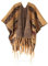 Made by Nami Poncho Damen Umhang Beige Boho Style Festival Accessoires (DE/NL/SE/PL, Alphanumerisch, XS, L, Regular, Regular, Beige)