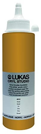 LUKAS Cryl Studio 250 ml, Acrylfarbe in Premium-Qualität, Gold