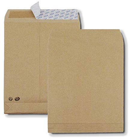 GPV 24-4955 250 Hüllen aus Kraftpapier mit 3 Dehnfalten selbstklebend
