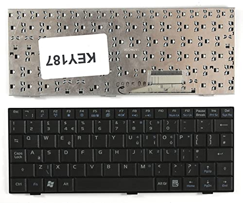 Keyboards4Laptops Royaume-Uni Noir Clavier pour Ordinateur Portable (PC) de Remplacement Compatible avec ASUS Eee PC 901