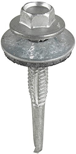 TIMco H80W16B No.5 Hex Self-Drilling Screw 5.5 x 80 and M16 Washer - Silver (Box of 100)