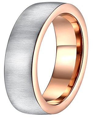 DOOSTI Partnerring/Trauring Bicolor Chirurgischer Edelstahl 316L - inkl. Gratis Gravur