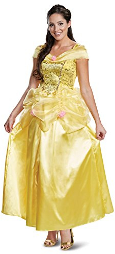 Disguise Beauty & The Beast Deluxe Classic Belle Fancy Dress Costume for Adults Small