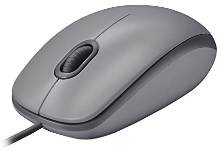 Logitech M110 Souris Filaire USB, Boutons Silencieux, Taille Standard au Design Confortable, Ambidextre, Compatible avec PC/Mac/Portable - Gris