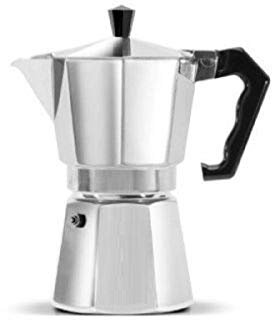 Caffettiera Moka Per Caffe Espresso, Realizzata In Alluminio da 1 Tazza