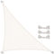 CelinaSun Toldo Vela de Sombra para jardín y balcón Incl. Cuerdas de sujeción Premium PES Poliéster hidrófugo Triángulo 3,2 x 3,2 x 4,5 m Blanco