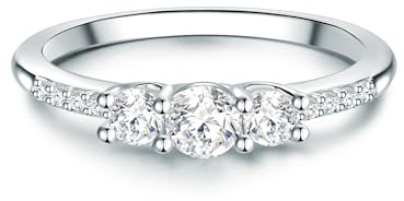Trilani Anello a fascia da Donna in Argento Sterling 925