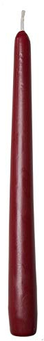 Gastro Spitzkerzen weinrote Stabkerzen Kerzen Gastronomie Leuchterkerzen Halterkerzen Lange Kerzen Deko Kerzen Ø 22 mm x 240 mm 50 Stück Brenndauer ca. 7 Std. (Bordeaux)