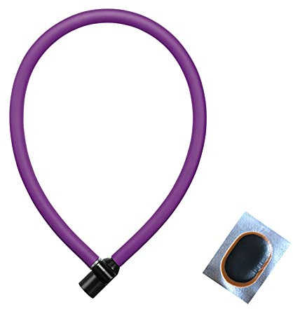 Axa Resolute 6-60 royal Purple Kabelschloss - 60 cm Länge - Durchmesser 6 mm inkl. Schlauchflicken