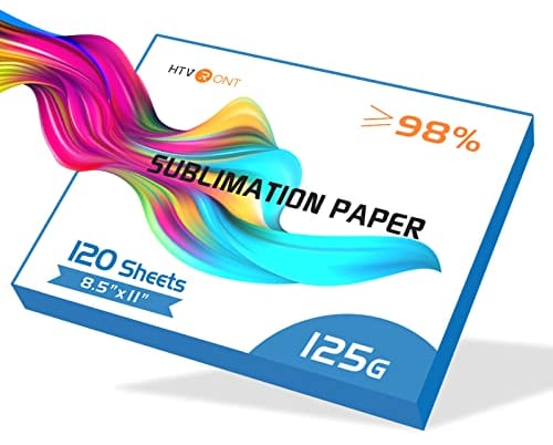 HTVRONT Sublimation Paper 8.5 x 11 Inch - 120 Sheets Easy to Transfer Sublimation Paper for T-shirts, Tumblers, Mugs (A4)