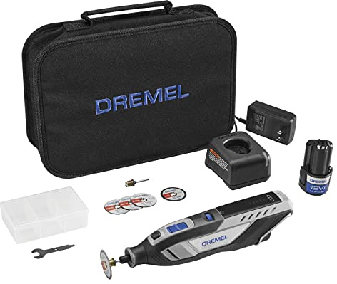 Dremel 8250-5 12V Lithium-Ion Variable Speed Cordless Rotary Tool with Brushless Motor - 5 Rotary Tool Accessories, 3Ah Battery, Charger, and Tool Bag