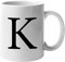 DigiPrint Graphics Alphabet Mug Letter K| Funny Coffee Cup | Novelty Tea Mug Gift | White, Present, Quality Printed (MUG050)