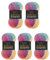 Wollbiene Moonlight Batik 5 x 100g Strickwolle 500 Gramm Wolle zum Stricken und Häkeln 20% Wolle türkische Wolle Farbverlaufswolle Strickwolle (3000 regenbogen pastell)