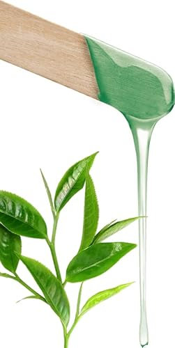 Purewax Cire d'épilation en Pot professionnel et premium - épilation Avec bande | Vert TeaTree (400 ml, 1 Pot)