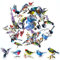 ExceLife Retro Fly Bird Stickers Set, Self-Adhesive PET Transparent Waterproof Animal Bird Stickers for Scrapbooking, Journal, Album, Phone Case, Laptop, Card Making, 40Pcs (Fly Bird)