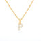 Buchstaben Kette Personalisierte Halskette mit Initial Buchstaben Anhänger Alphabet A-Z Buchstabenkette Damen Gold Kette Namenskette Geschenk für Frauen Weihnachten Geburtstag Valentinstag (P)