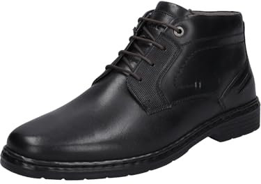 Josef Seibel Herren Schnürstiefeletten Alastair 17,Weite K (Extra weit),Wechselfußbett,Bootee,Booties,halbstiefel,schwarz,45 EU