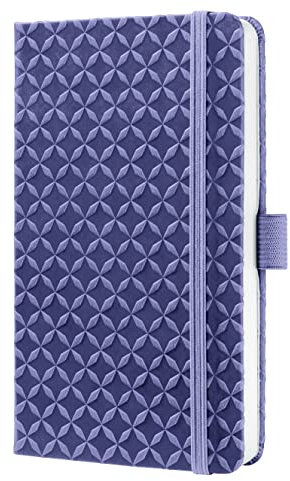 SIGEL JN130 Notizbuch A6 liniert lila, Tagebuch Jolie, Hardcover, Gummiband, Stifteschlaufe, Einstecktasche, aus nachhaltigem Papier