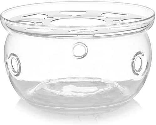 Scaldavivande universale in vetro con candela, base riscaldante per scaldare caffè, teiera in ceramica C-T-W-1 (vetro)