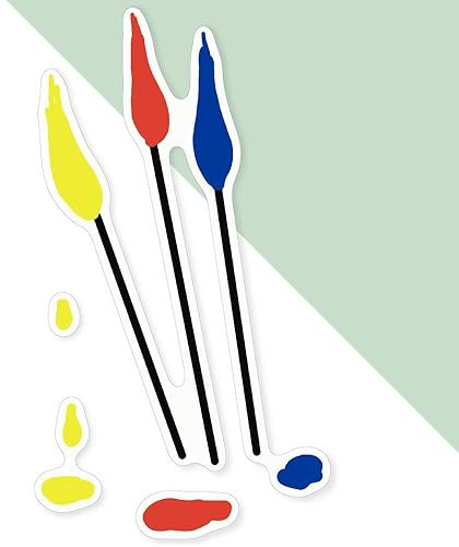 Extra Large 460mm 'Paint Brushes' Permanent Sticker Decal for Cars/Windows/Bins/Walls (DW00095695)