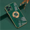 ATISIJIE for Iphone 15 Pro Max 6.7 Plating Case,Ring Holder Shockproof with Cute Astronaut Phone Cover for Iphone 15 Pro Max 6.7-Green