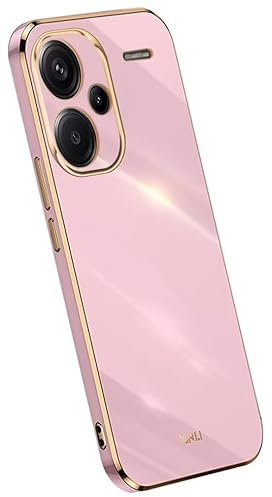 Topme Funda de Silicona para Redmi Note 13 Pro+ / Redmi Note 13 ProPlus (6.67 Inches), [ Carcasa Case de Teléfono Estilo Borde Dorado] - Violeta