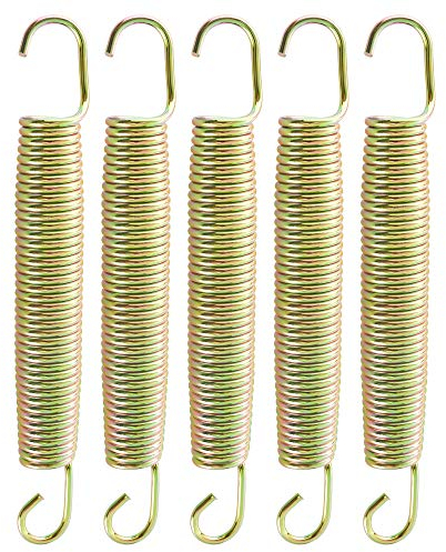 Arebos Trampolin Federn 190 mm 5 Stück Federset Ersatzfedern Trampolinfeder Zugfeder aus Edelstahl, rostfrei Stahlfeder Spiralfeder Befestigung Ersatzteile Gartentrampolin