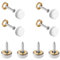INCREWAY Viti a specchio, 16 set da 16 mm, in rame lucidato a specchio, chiodi con tappi decorativi, colore bianco