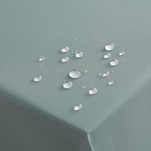 MIULEE Tovaglia Antimacchia Rettangolare Impermeabile 140x240cm Tovaglie Copri Tavolo da Interno Elegante per Occasioni Natale da Tavola Giardino Esterno Poliestere Idrorepellente Grigio Chiaro