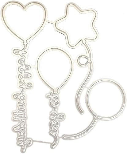 Herz-Ballon-Stanzschablone, Metallschablone, Stanzformen, Stanzschablonen für DIY, Scrapbooking, Fotoalbum, dekorative Prägepapier-Stanzformen für Kartenherstellung (ZC304)